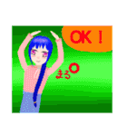 くまのみあおぬいぐるみ スタンプ 03（個別スタンプ：18）