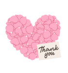 ありがとう/お礼/感謝の挨拶/ピンクの薔薇（個別スタンプ：17）