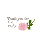 英語/『ありがとう』ピンクの薔薇（個別スタンプ：16）