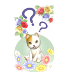 花と猫 BIGスタンプ（個別スタンプ：34）