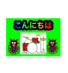 コロナマンとドラム（個別スタンプ：3）
