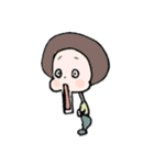 おかっぱちゃんとツンデレ猫（個別スタンプ：7）
