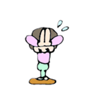 おかっぱちゃんとツンデレ猫（個別スタンプ：16）