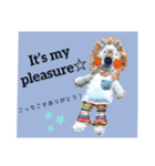 ハンドメイド人形（英語版）（個別スタンプ：9）