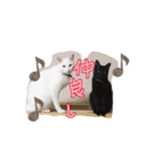 白猫と黒猫愛猫スタンプ（個別スタンプ：32）