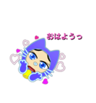 猫着ぐるみデコ挨拶と会話（個別スタンプ：1）