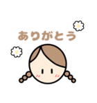 日常使いやすい♪ほのぼのシンプルな女の子（個別スタンプ：6）
