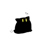 ふしぎなくろねこちゃん(文字なし)（個別スタンプ：1）