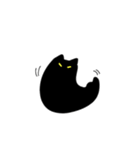 ふしぎなくろねこちゃん(文字なし)（個別スタンプ：3）