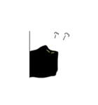 ふしぎなくろねこちゃん(文字なし)（個別スタンプ：22）