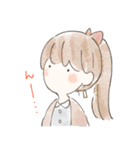 ゆるっと女子と猫（個別スタンプ：14）