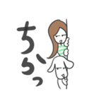 大きなワンコと私（個別スタンプ：23）