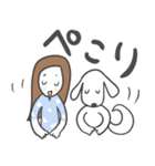 大きなワンコと私（個別スタンプ：25）