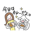 大きなワンコと私（個別スタンプ：34）