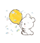ふわふわしろくまスタンプ（個別スタンプ：15）