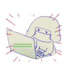 おかっぱマスク（個別スタンプ：4）