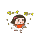 毎日使える女の子ちゃんスタンプ（個別スタンプ：4）