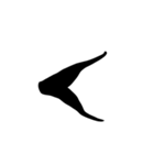 (前半)筆一文字ひらがな(癖)（個別スタンプ：8）
