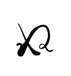 (前半)筆一文字ひらがな(癖)（個別スタンプ：24）