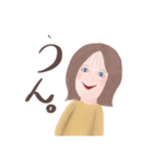 外ハネ少女のめちゃくちゃ使えるスタンプ（個別スタンプ：5）
