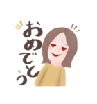 外ハネ少女のめちゃくちゃ使えるスタンプ（個別スタンプ：16）