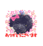 黒プードル犬 可愛いスタンプ！（個別スタンプ：5）