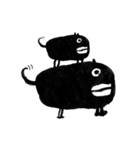 サターンの墨絵（個別スタンプ：1）