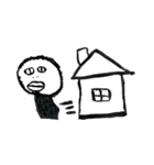 サターンの墨絵（個別スタンプ：5）