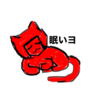 猫みたいな赤い女の子（個別スタンプ：3）