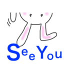 手書きがたがたうさぎ4 【挨拶でか文字】（個別スタンプ：16）