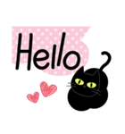 毎日使える♡敬語黒猫【デカ文字】（個別スタンプ：24）