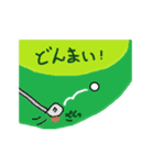 麦わらおじさんゴルフを嗜む（個別スタンプ：4）