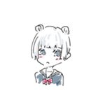 おかっぱ女子学生改（個別スタンプ：7）