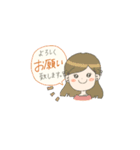 ていねい語スタンプー受付のおねえさんー（個別スタンプ：3）