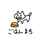 呟く眉毛ネコ（個別スタンプ：6）