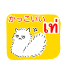 タイ語日本語トークとふわふわ猫（個別スタンプ：20）