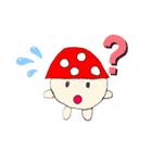 水彩絵の具 風きのこくんスタンプ（個別スタンプ：2）
