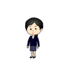 女性年代別のイラスト（個別スタンプ：7）