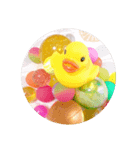 カラフルボールスタンプ    アヒル！（個別スタンプ：2）