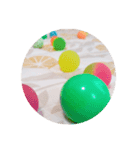 カラフルボールスタンプ    アヒル！（個別スタンプ：6）