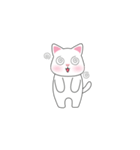 可愛い白い猫ちゃん（個別スタンプ：2）
