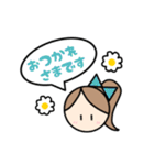 毎日使える！女の子の日常ことばスタンプ♪（個別スタンプ：6）