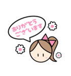 毎日使える！女の子の日常ことばスタンプ♪（個別スタンプ：9）