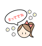毎日使える！女の子の日常ことばスタンプ♪（個別スタンプ：35）