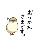 文鳥のぶんちゃんズ（個別スタンプ：4）
