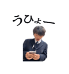 ピックと黄色いクマ。（個別スタンプ：1）
