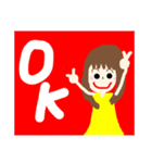 個性派可愛い○×女の子（個別スタンプ：1）