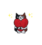 三毛猫にゃーのねこ刺繍スタンプ3（個別スタンプ：8）