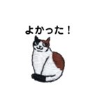 三毛猫にゃーのねこ刺繍スタンプ3（個別スタンプ：9）