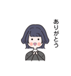 可愛い女の子 ウルフカット（個別スタンプ：3）